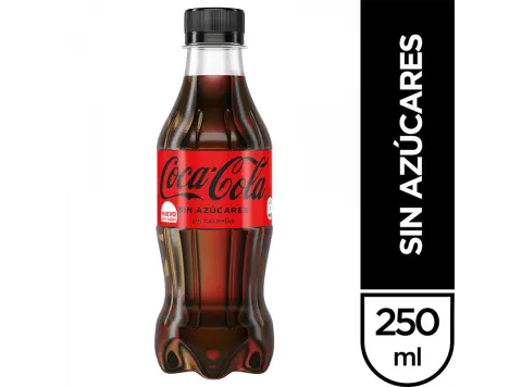 FUNDA COCA COLA Zero botellita 250ml x6