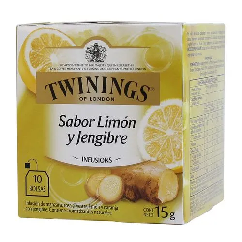 TWININGS Infusion Limon Gengibre cajita10 sobres